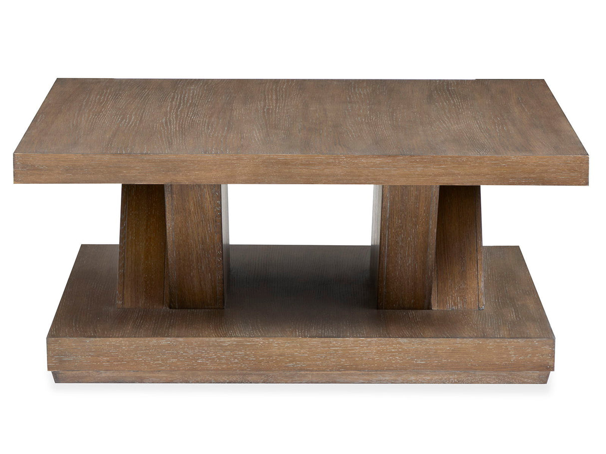Lansbury - Square Cocktail Table With Casters - Antique Wheat