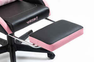Cute Cat Gaming Chair with Paw Lumbar Cushion