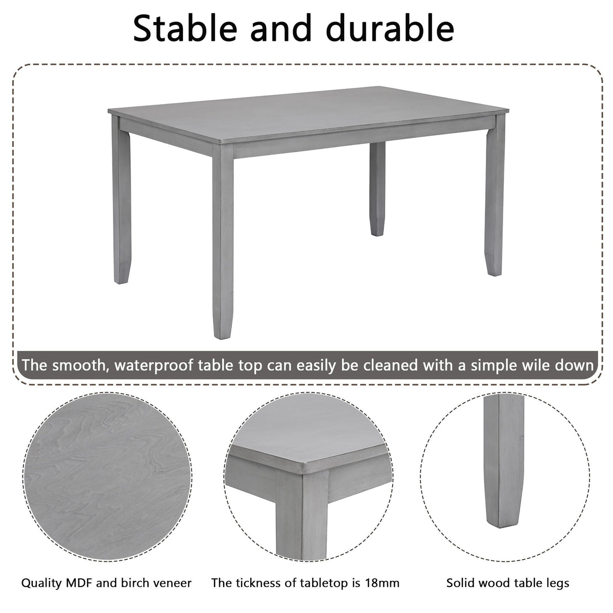 Kitchen Dining Set, Rectangular Dining Table