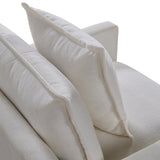 Plush Chenille Armchair with Deep Seating and Double-Layer Cushions