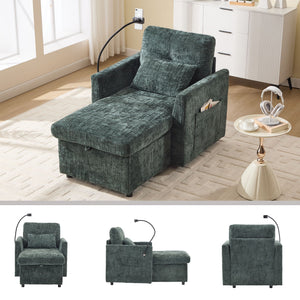 Multifunctional Recliner Sofa with Storage and Phone Bracket