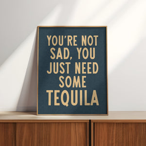 You're Not Sad You Just Need Some Tequila Art Print