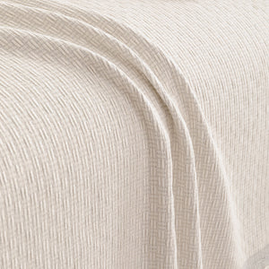Textured Woven Modern Sofa Cover, Natural Blend Decorative Couch Throw Blanket