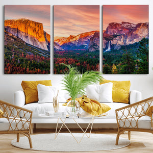 Yosemite Nal Park Wall Art Landscape Canvas Print El Capitan