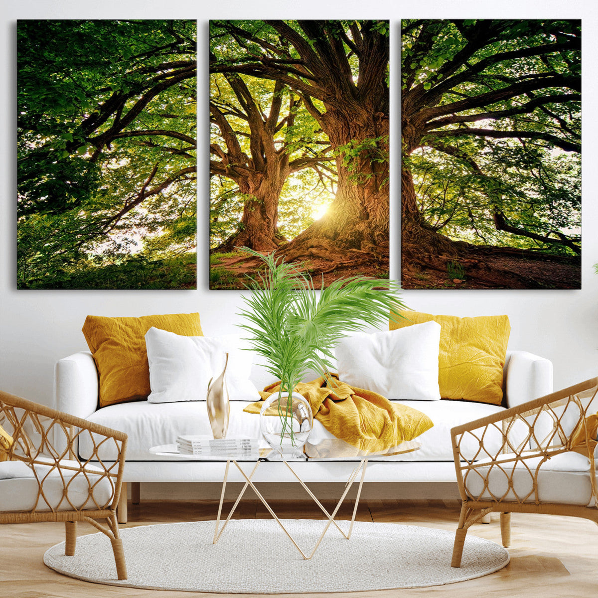 Majestic Ancient Tree Wall Art, NatureCanvas Print, Woodland