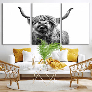 Fanny Scottish Highland Cow Cattle Art Print Farmhouse Wall