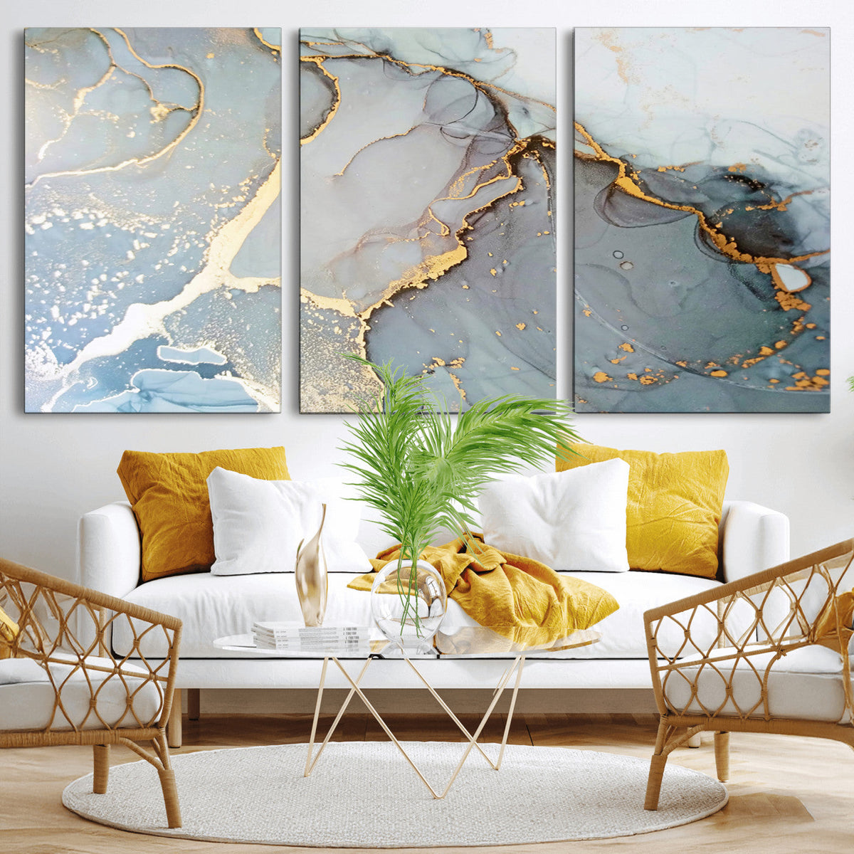 Large Abstract Marble Wall Art Canvas Print for Living Room