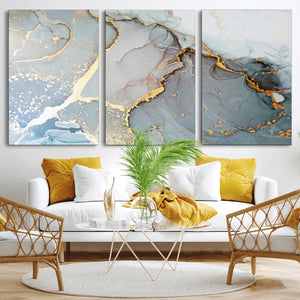 Large Abstract Marble Wall Art Canvas Print for Living Room
