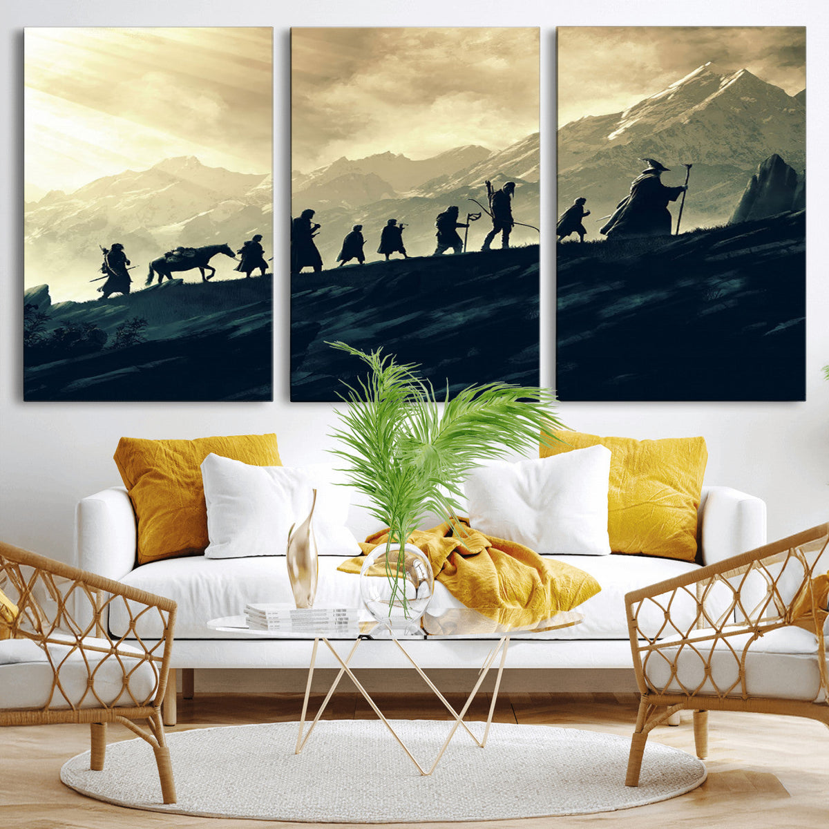 Fellowship Journey Wall Art – Fantasy Adventure Canvas Print