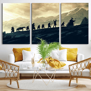Fellowship Journey Wall Art – Fantasy Adventure Canvas Print