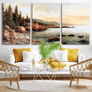 Serene Coastal View of Acadia National Park Wall Art -