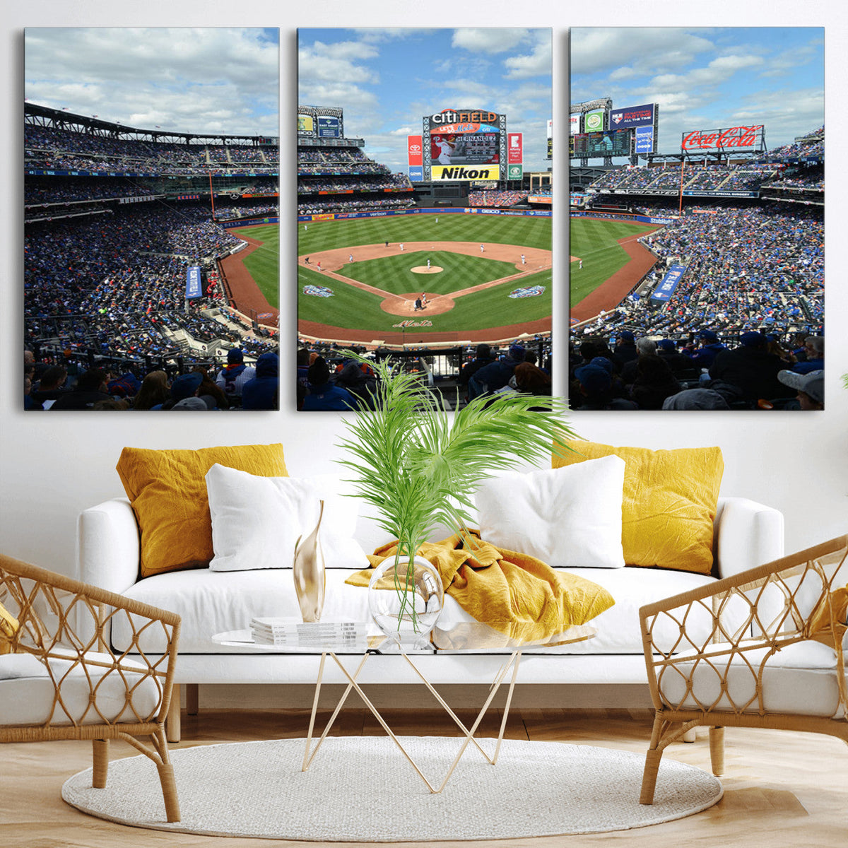 New York Mets Baseball Team Print - Citi Field Stadium Wall