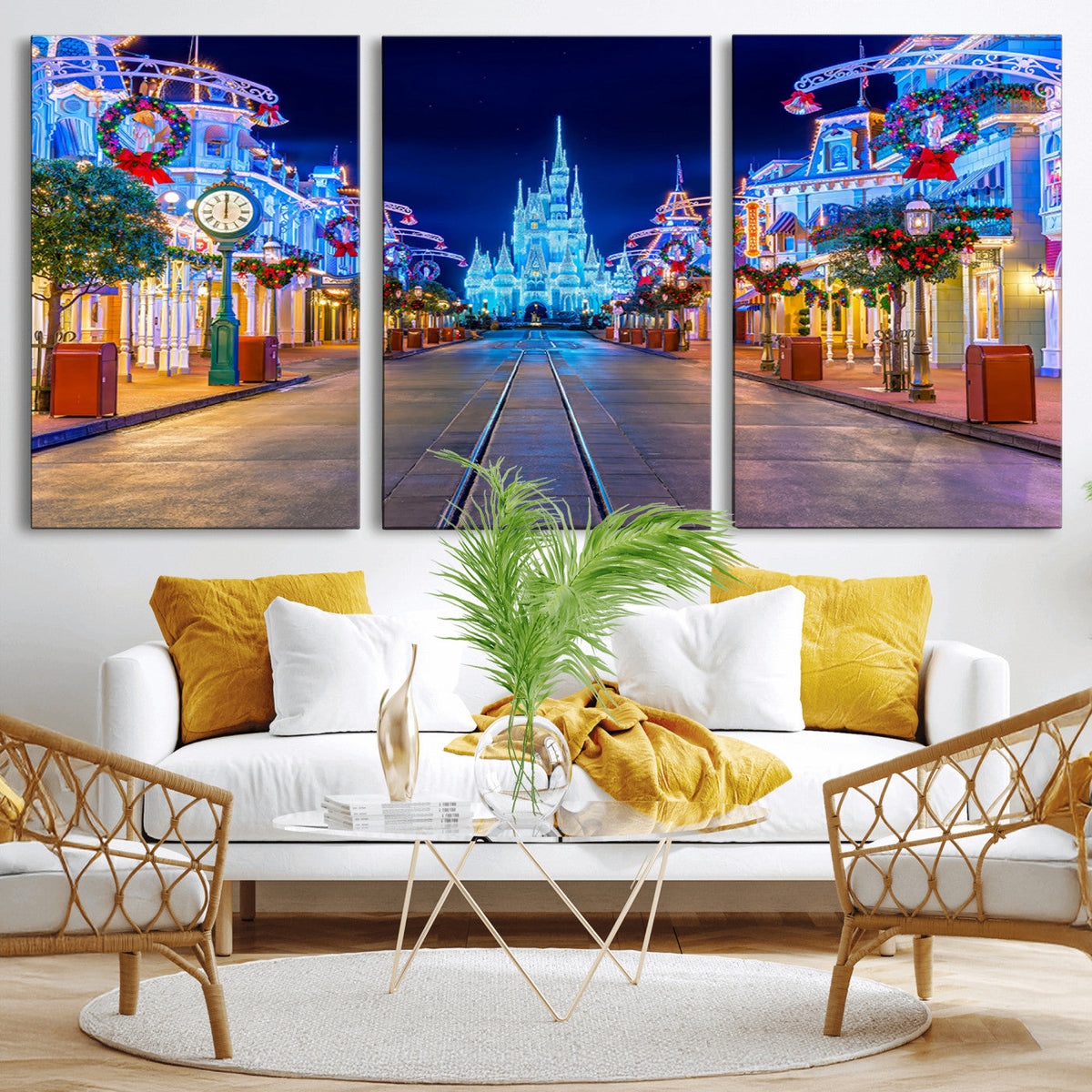 Disney Wall Art | Castle Large Wall Art Disney Magic Kingdom