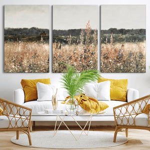 Rustic Field Landscape Wall Art Print, Giclee Canvas Wall