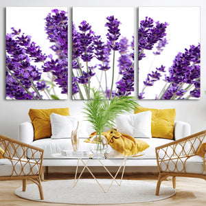 Lavender Flower Wall Art Canvas Print