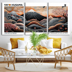 Yayoi Kusama Wall Art Canvas Print – Framed Japanese Dot Art