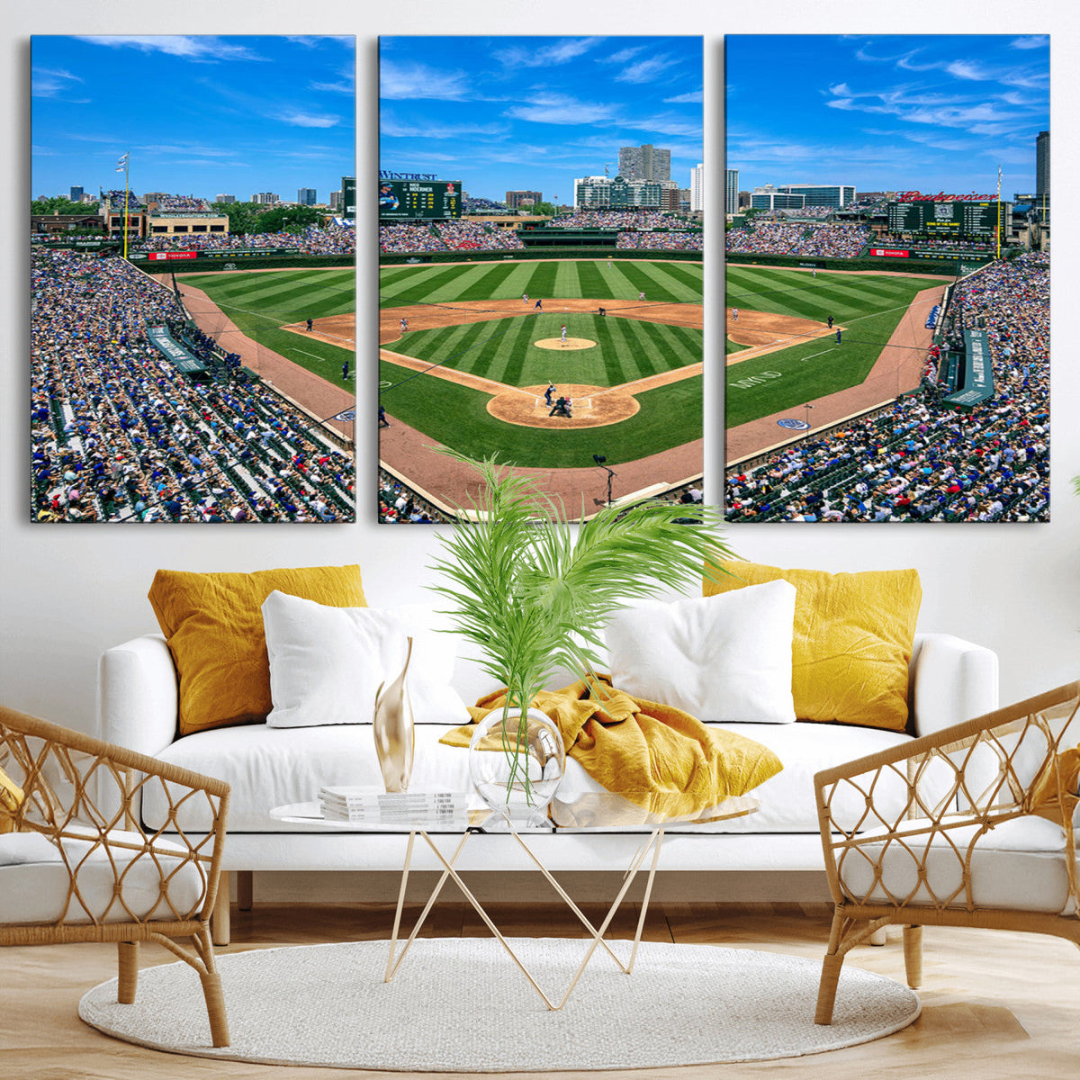 Wrigley Field Baseball Stadium Canvas Wall Art – Packed