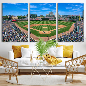 Wrigley Field Baseball Stadium Canvas Wall Art – Packed