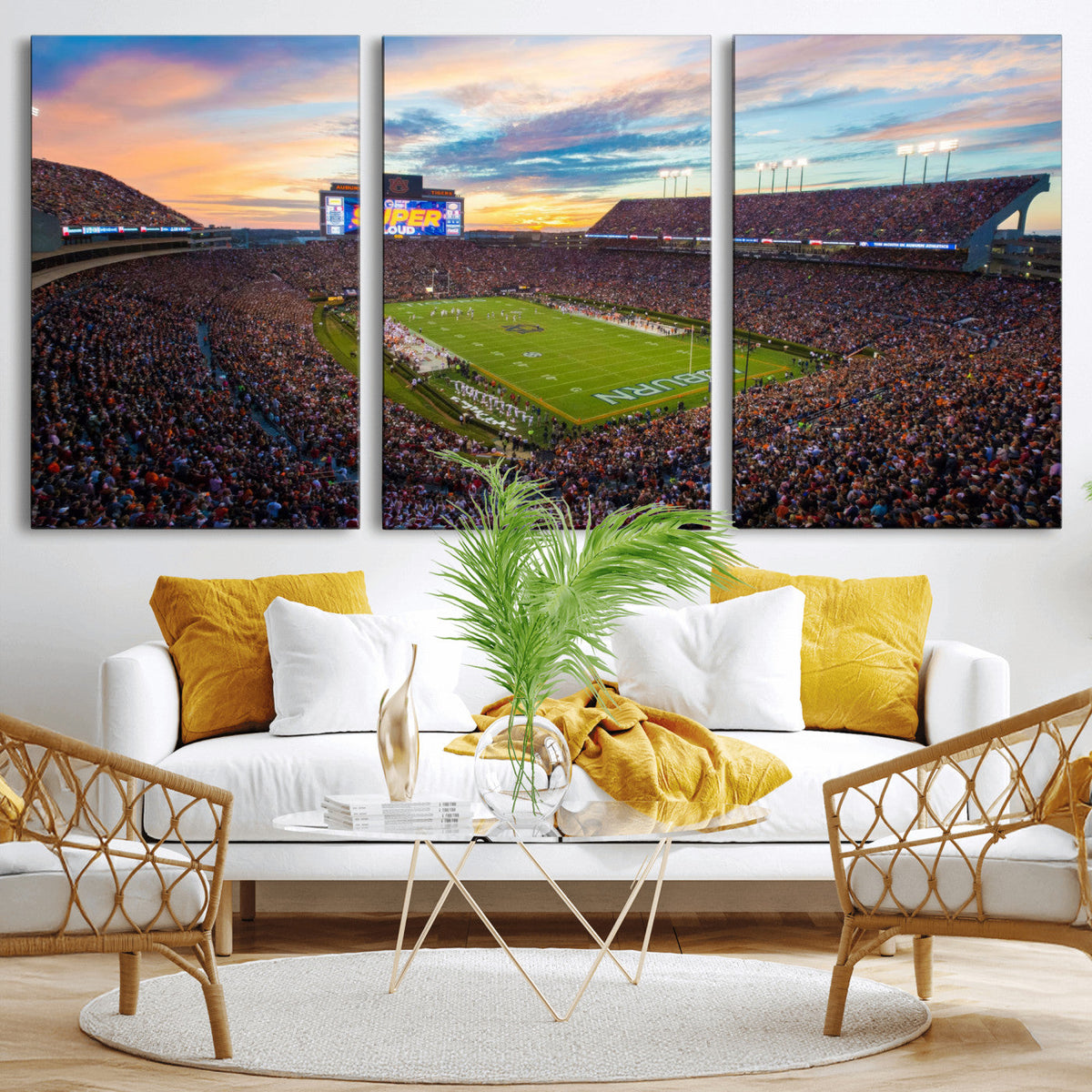 Jordan-Hare Stadium Wall Art Canvas Print, Football Stadium