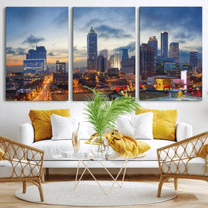 Atlanta Skyline Wall Art Canvas Print, Atlanta Downtown