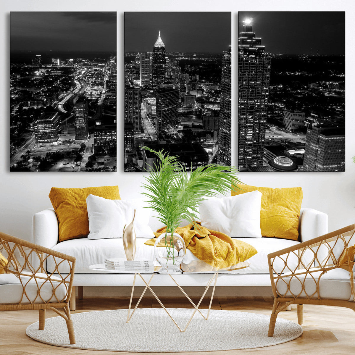 Atlanta Skyline Wall Art Canvas Print, Atlanta Downtown