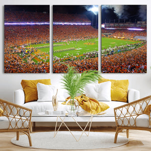 Clemson Football Stadium Wall Art Canvas Print, College