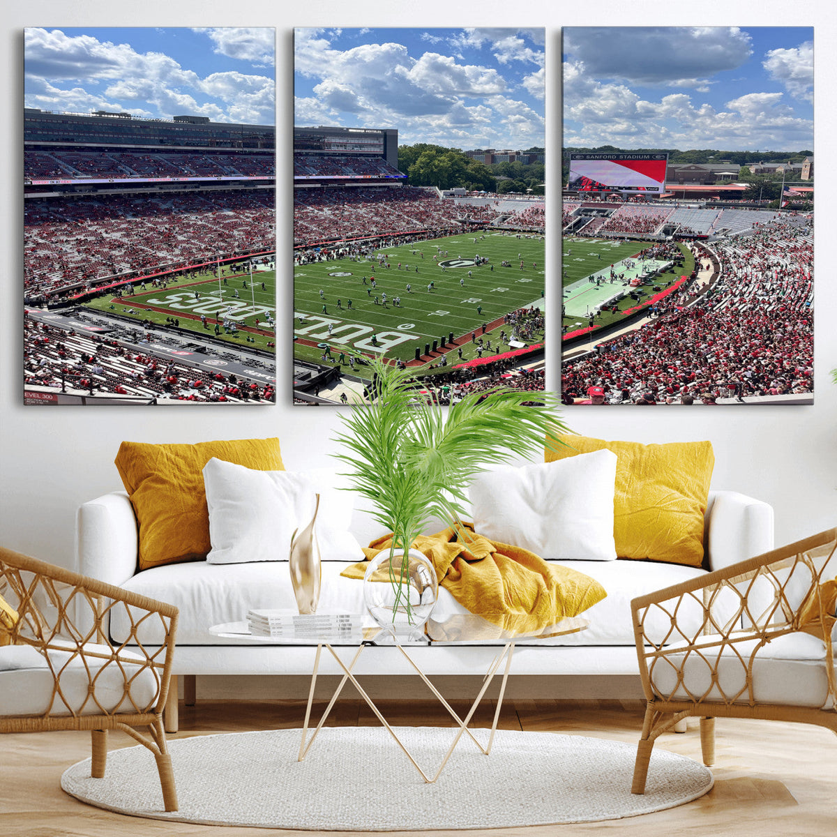 Georgia Bulldogs Stadium Wall Art Canvas Print, Sanford