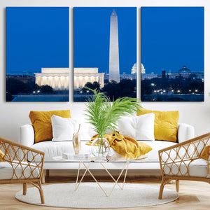 Washington DC Skyline Wall Art Canvas Print – Lincoln