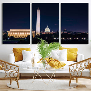 Washington White House Skyline Wall Art Canvas Print –