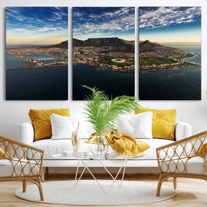 Cape Town Skyline Wall Art Canvas Print – Table Mountain