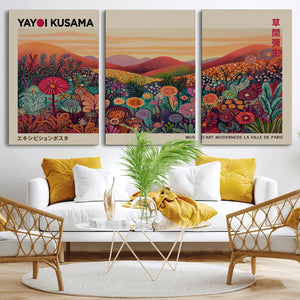 Yayoi Kusama Colorful Landscape Wall Art Canvas Print –