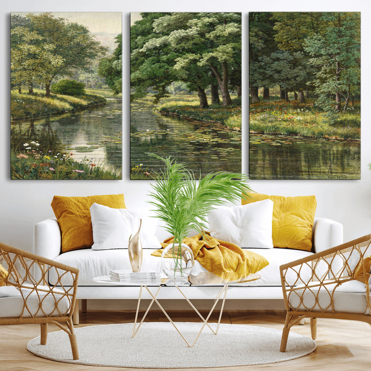 Forest Stream Canvas Wall Art, Peder Monsted A Forest Stream