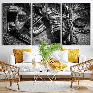Old Pair of Mens Skates Wall Art Canvas, Men Skates Wall Art