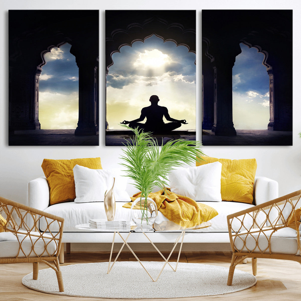 Women and Yoga Wall Art Canvas Print