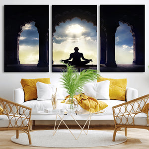 Women and Yoga Wall Art Canvas Print
