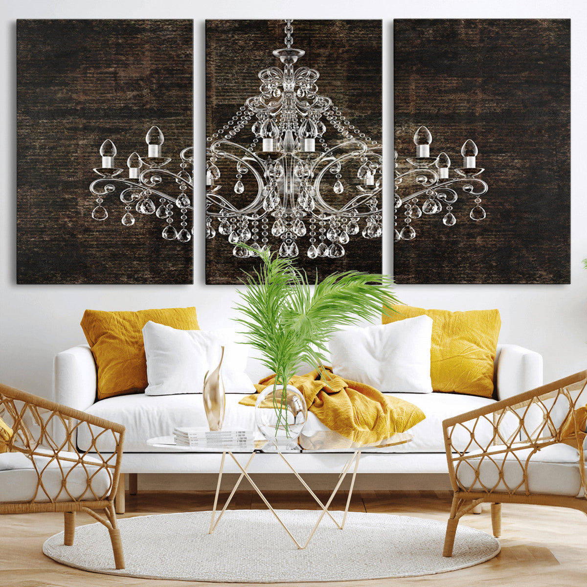 Rustic Chandelier Canvas Print