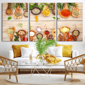 Kitchen Spice on the Table Wall Art, Kitchen Spice Wall Art