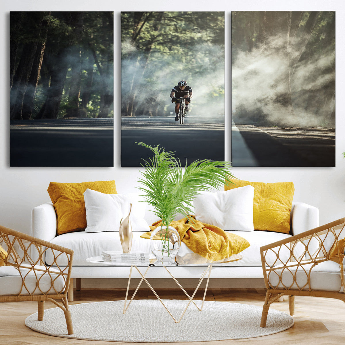 Cycling Road Bike in the Morning, Cycling Road Bike Canvas