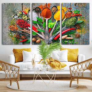 Spoonful of Spices Cooking Wall Art Canvas Print - Vibrant