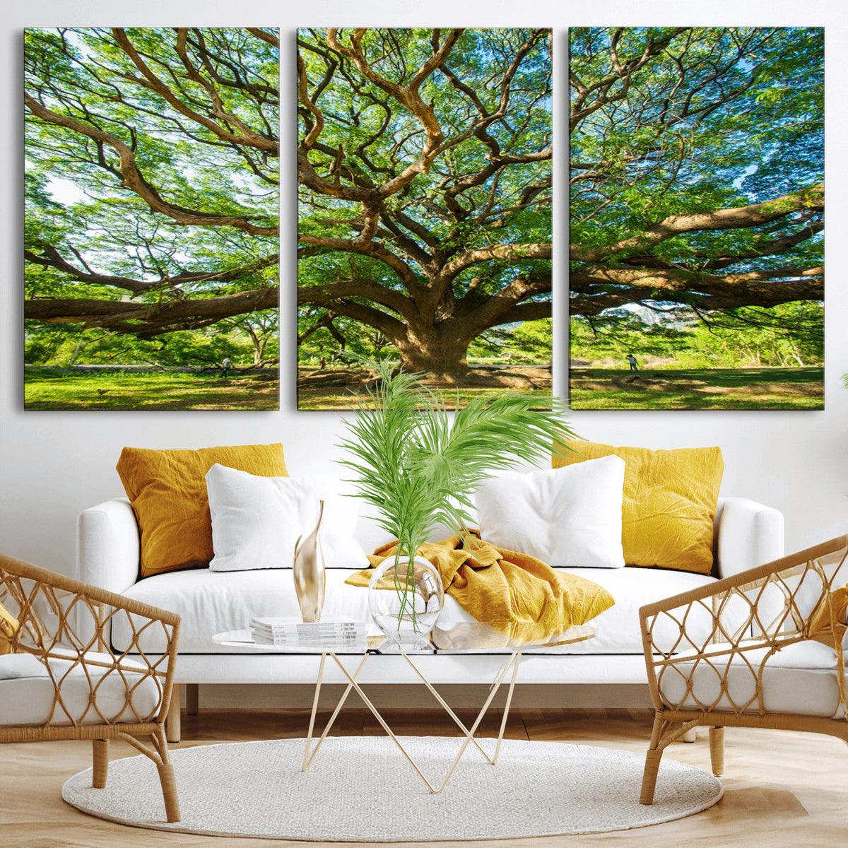 Majestic Oak Tree Wall Art – Serene Nature Canvas Print with