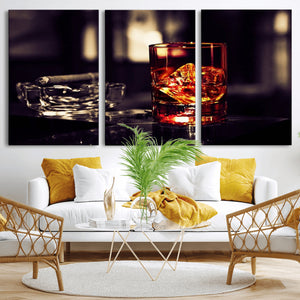 Whiskey and Cigar Canvas – Luxurious Wall Art for Home or