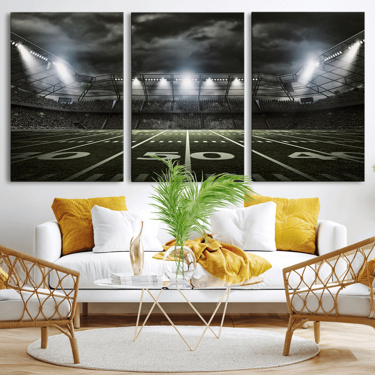 American Football Stadium Wall Art Canvas Print, Stadium