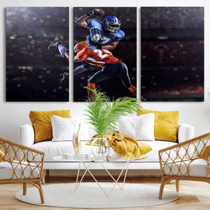 American Football Wall Art Canvas Print, Stadium Sport Wall