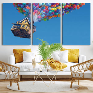 Carl Fredricksen, Up Movie Wall Art, Balloons Wall Art, Air