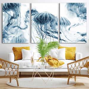Abstract Jellyfish Canvas Print Wall Art