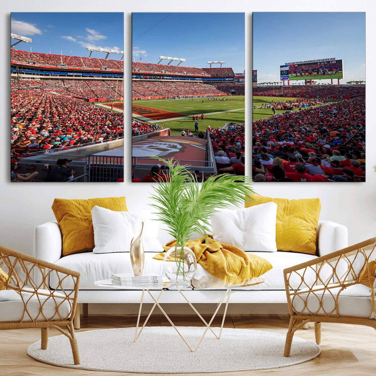 Florida Tampa Raymond James Stadium Wall Art Canvas Print -