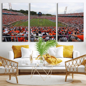 Virginia Cavaliers Football Team Print - Charlottesville Scott Stadium Print Wall Art Canvas