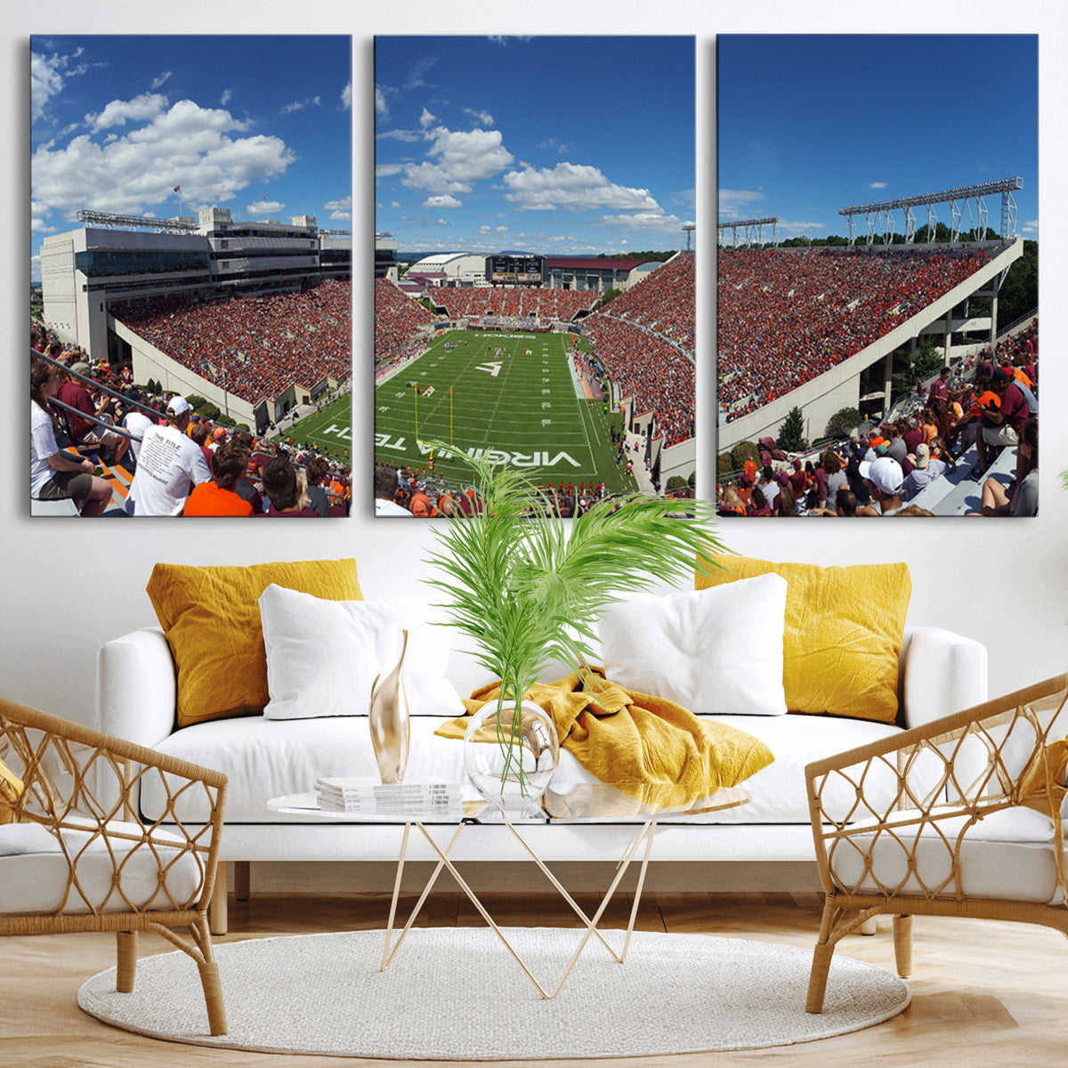 Virginia Tech Hokies Football Team Print - Blacksburg Lane