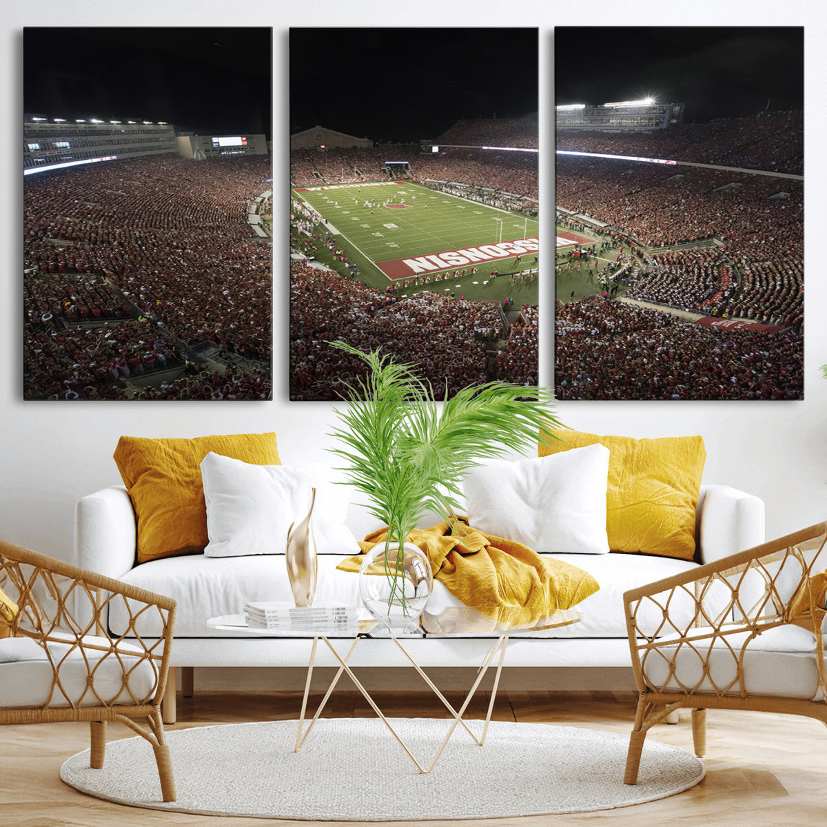 Wisconsin Badgers Football Team Print - Madison Camp Randall
