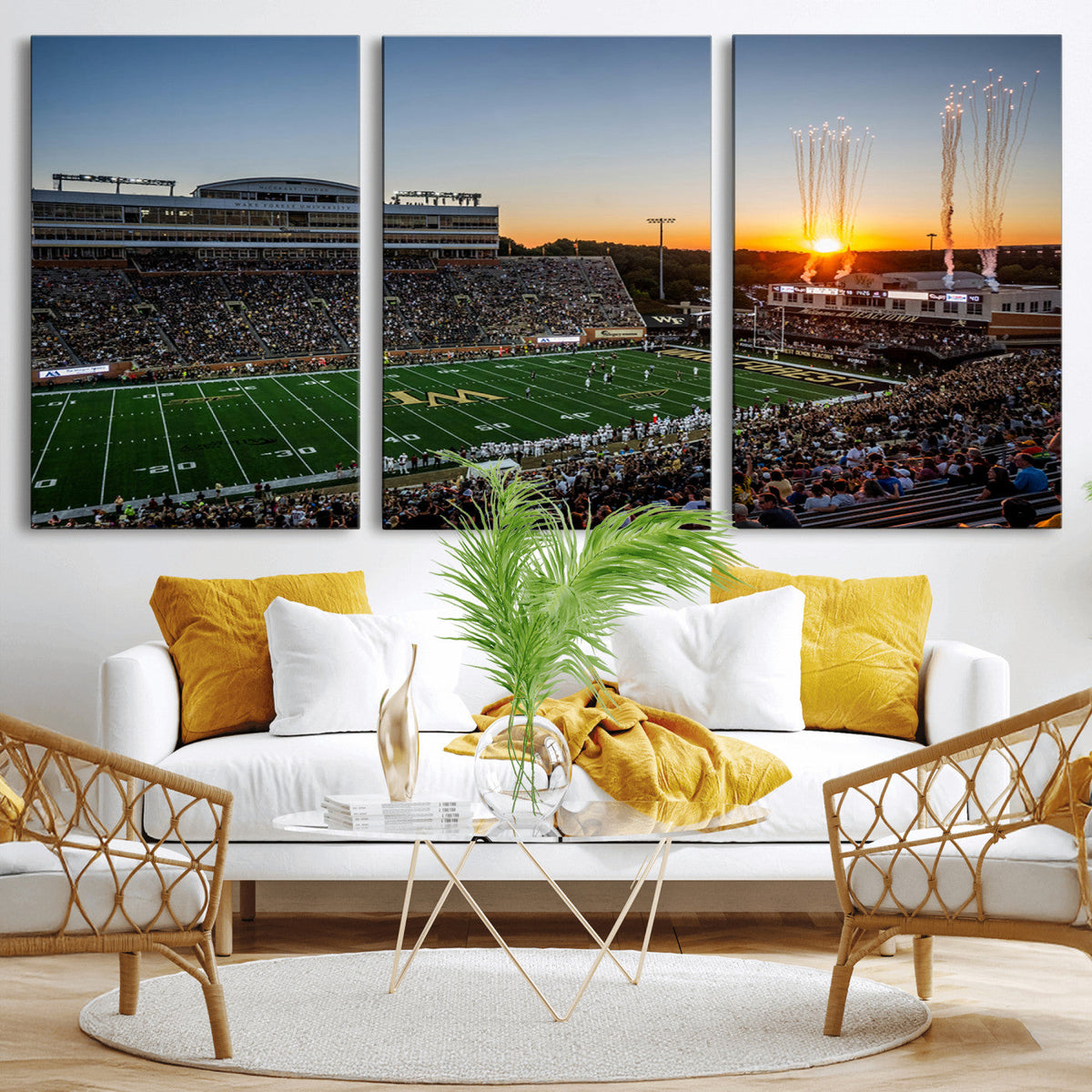 Demon Deacons Football Team Print Canvas- Winston-Salem